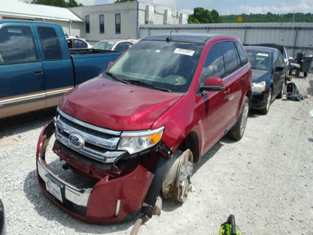 2FMDK3KC9DBA36080 - 2013 FORD EDGE LIMIT RED photo 2