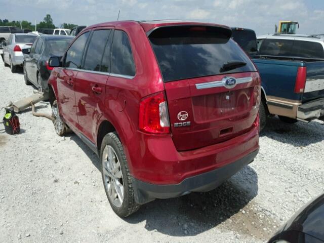 2FMDK3KC9DBA36080 - 2013 FORD EDGE LIMIT RED photo 3