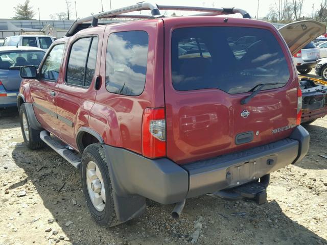 5N1ED28TX1C555277 - 2001 NISSAN XTERRA XE RED photo 3