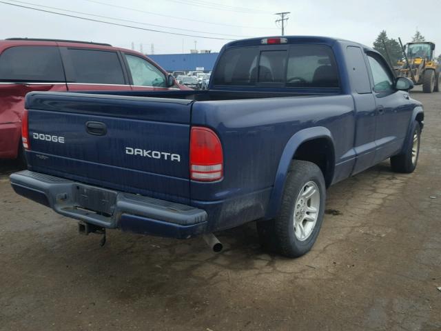 1D7GL32N94S559031 - 2004 DODGE DAKOTA SPO BLUE photo 4