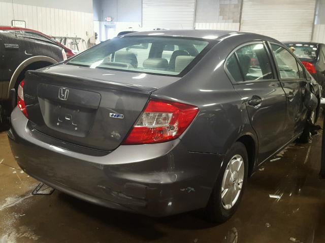 2HGFB2F69CH518623 - 2012 HONDA CIVIC HF GRAY photo 4