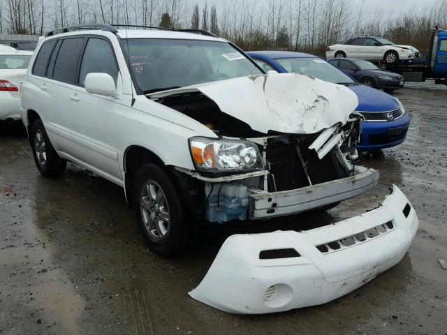 JTEDD21A450130309 - 2005 TOYOTA HIGHLANDER WHITE photo 1