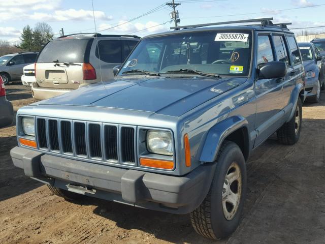 1J4FF68S9XL544906 - 1999 JEEP CHEROKEE S BLUE photo 2