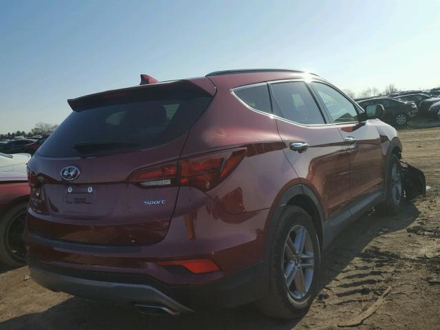 5XYZU3LB6HG420474 - 2017 HYUNDAI SANTA FE S RED photo 4