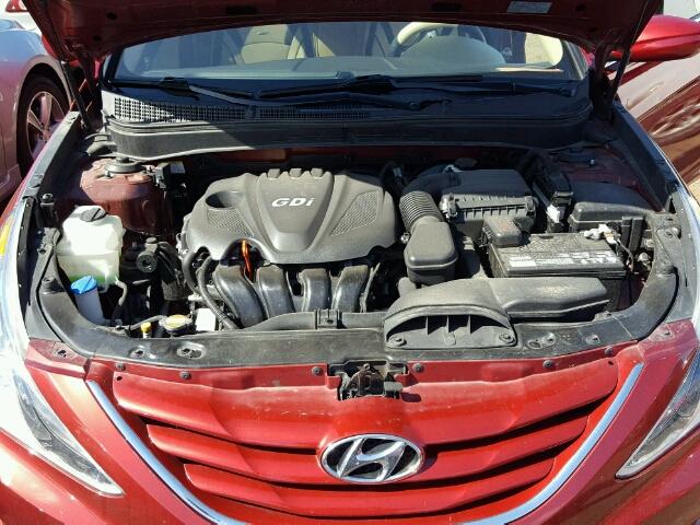 5NPEB4AC3CH365795 - 2012 HYUNDAI SONATA GLS RED photo 7