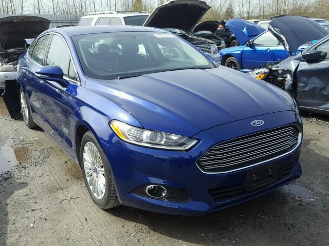 3FA6P0PU0FR172770 - 2015 FORD FUSION SE BLUE photo 1