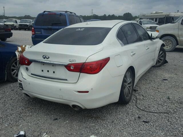 JN1BV7AP8FM336417 - 2015 INFINITI Q50 BASE WHITE photo 4