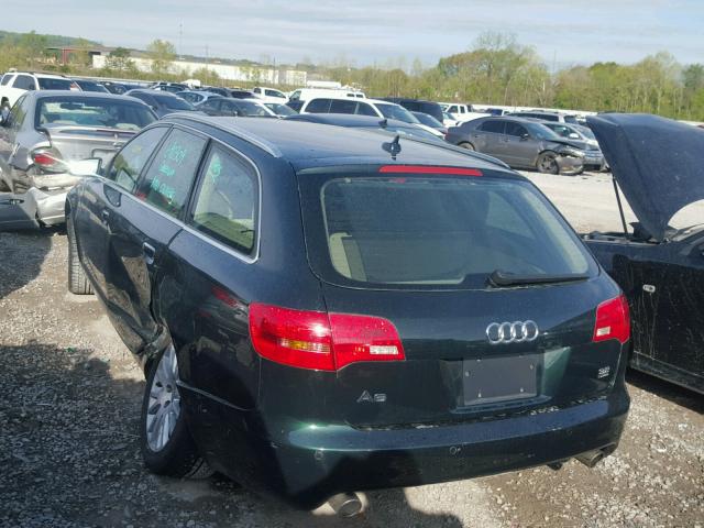 WAUKH74F27N106453 - 2007 AUDI A6 AVANT Q GREEN photo 3