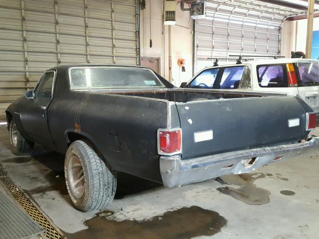 1D80F2K585420 - 1972 CHEVROLET EL CAMINO BLACK photo 3