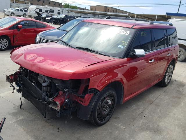 2FMGK5DC6CBD06855 - 2012 FORD FLEX LIMIT RED photo 2