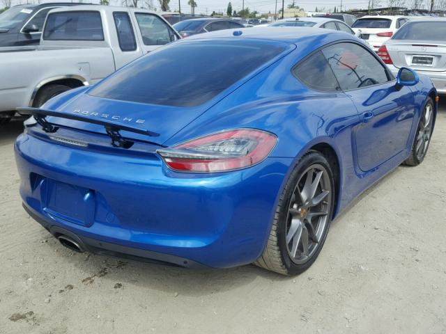 WP0AA2A87GK170291 - 2016 PORSCHE CAYMAN BLUE photo 4