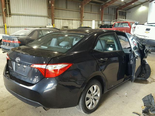 5YFBURHE4FP286791 - 2015 TOYOTA COROLLA L BLACK photo 4