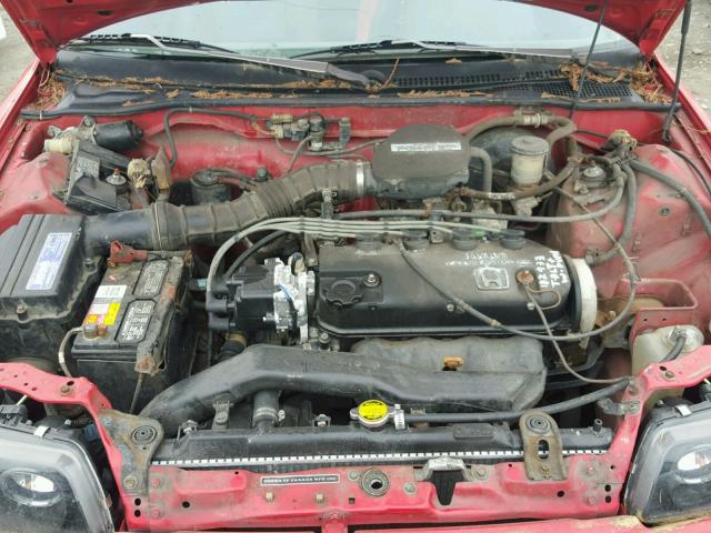 2HGED6349MH520874 - 1991 HONDA CIVIC RED photo 7