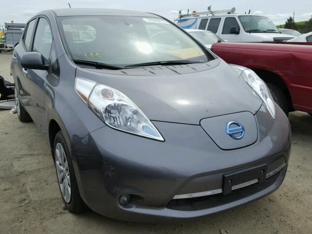 1N4AZ0CP5FC310001 - 2015 NISSAN LEAF S GRAY photo 1