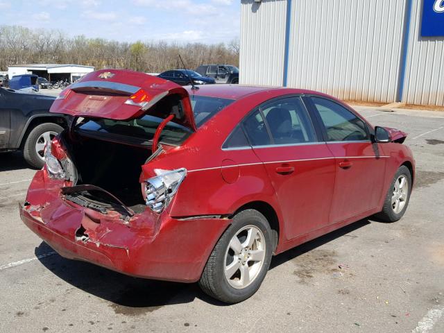 1G1PE5S93B7206697 - 2011 CHEVROLET CRUZE LT RED photo 4