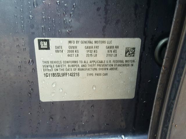 1G11B5SL9FF142218 - 2015 CHEVROLET MALIBU LS 蓝色 照片 10