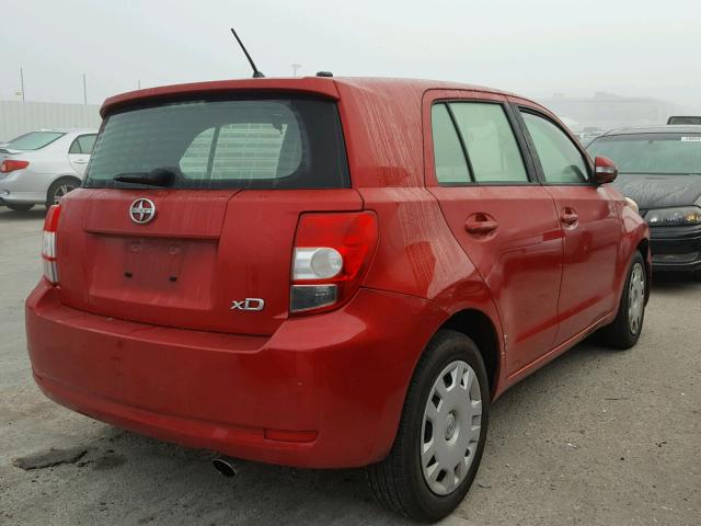 JTKKU10408J017143 - 2008 TOYOTA SCION XD RED photo 4