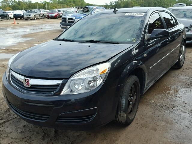 1G8ZS57N68F136488 - 2008 SATURN AURA XE BLACK photo 2