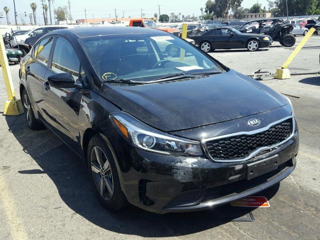 3KPFL4A78JE210827 - 2018 KIA FORTE LX BLACK photo 1