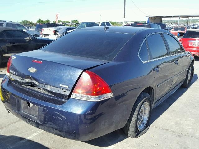 2G1WB5EK2A1266890 - 2010 CHEVROLET IMPALA LT BLUE photo 4