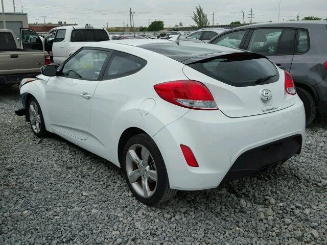 KMHTC6AD1EU216296 - 2014 HYUNDAI VELOSTER B WHITE photo 3