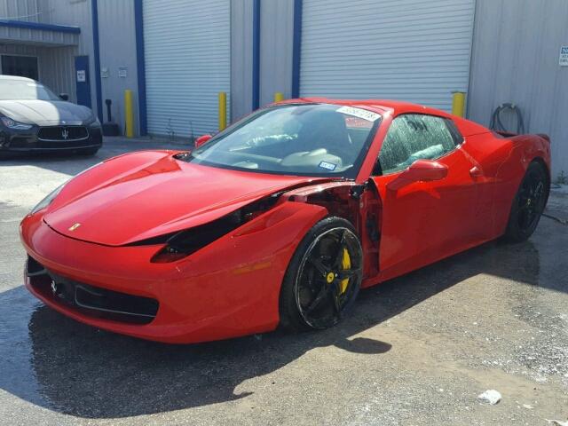 ZFF68NHA9D0195648 - 2013 FERRARI 458 SPIDER RED photo 2