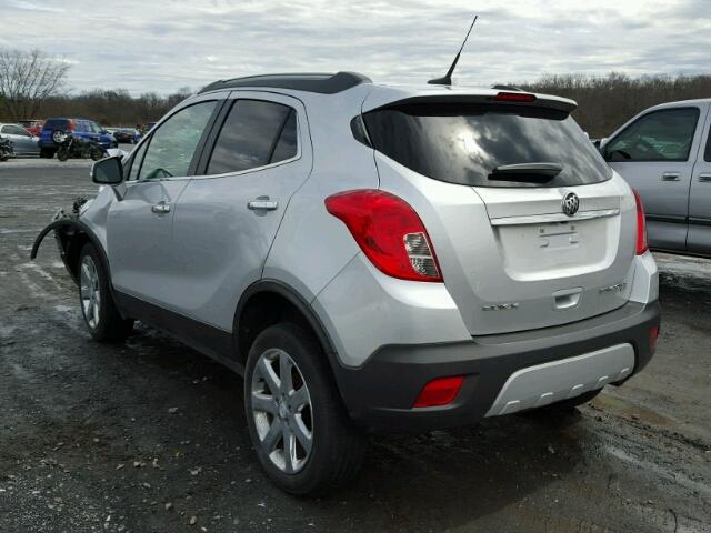 KL4CJFSB6EB597852 - 2014 BUICK ENCORE CON SILVER photo 3