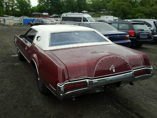 2Y89A877079 - 1972 LINCOLN MARK IV BURGUNDY photo 3