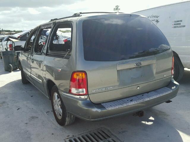 2FMZA52422BA08180 - 2002 FORD WINDSTAR S GREEN photo 3