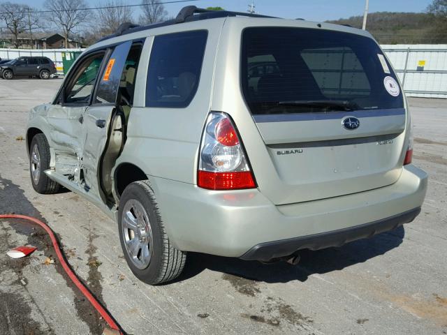 JF1SG63667H722260 - 2007 SUBARU FORESTER 2 TAN photo 3