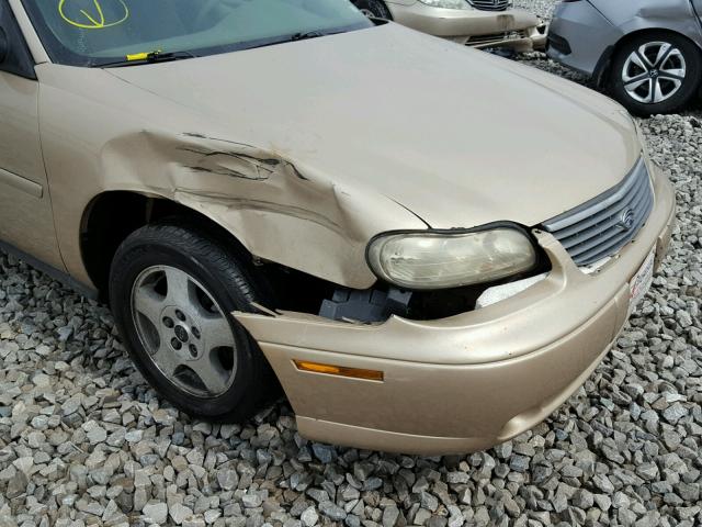 1G1ND52JX2M696285 - 2002 CHEVROLET MALIBU GOLD photo 9