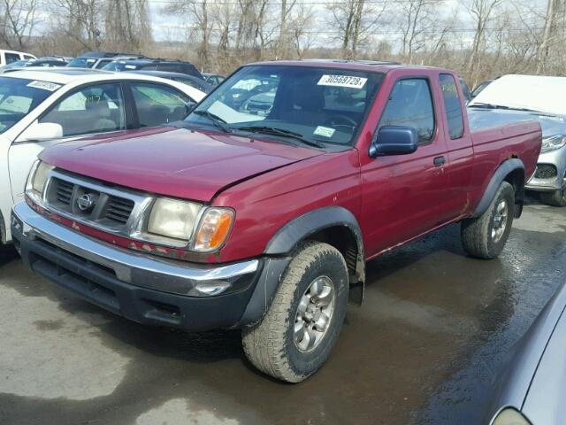 1N6ED26Y9XC314934 - 1999 NISSAN FRONTIER K RED photo 2