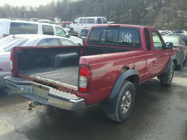 1N6ED26Y9XC314934 - 1999 NISSAN FRONTIER K RED photo 4