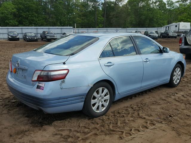 4T1BB46K09U073857 - 2009 TOYOTA CAMRY HYBR BLUE photo 4