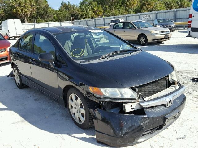 2HGFA16548H521327 - 2008 HONDA CIVIC LX BLACK photo 1