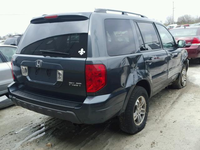 2HKYF18544H580031 - 2004 HONDA PILOT EXL GRAY photo 4