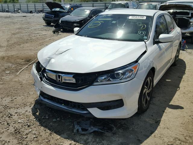 1HGCR2F36HA048593 - 2017 HONDA ACCORD LX WHITE photo 2