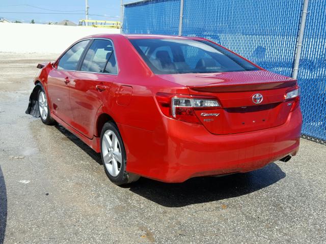 4T1BF1FKXDU717554 - 2013 TOYOTA CAMRY L RED photo 3