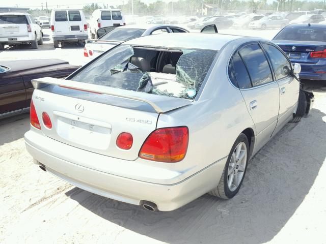 JT8BL69S930011816 - 2003 LEXUS GS 430 SILVER photo 4