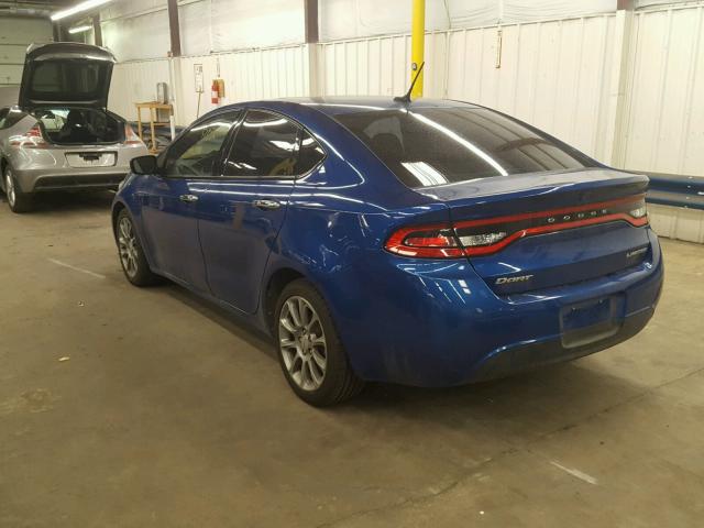 1C3CDFCA7DD176474 - 2013 DODGE DART LIMIT BLUE photo 3