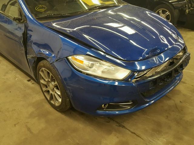 1C3CDFCA7DD176474 - 2013 DODGE DART LIMIT BLUE photo 9