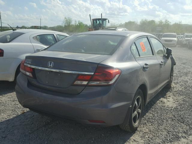 19XFB2F73FE034681 - 2015 HONDA CIVIC SE GRAY photo 4