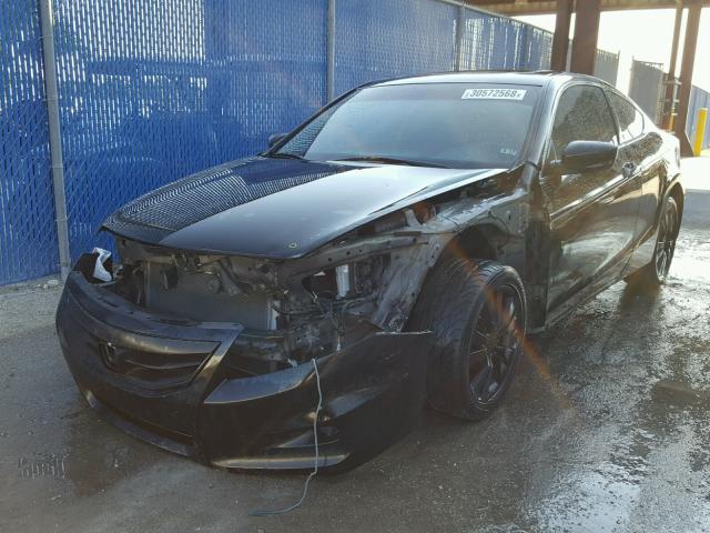 1HGCS1B3XCA023855 - 2012 HONDA ACCORD LX BLACK photo 2