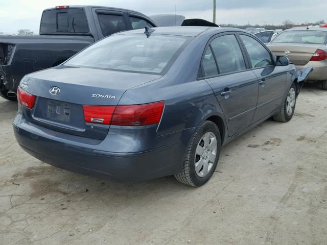 5NPET46C09H490705 - 2009 HYUNDAI SONATA GLS BLUE photo 4