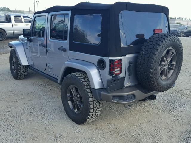 1C4BJWEG5GL285950 - 2016 JEEP WRANGLER U SILVER photo 3