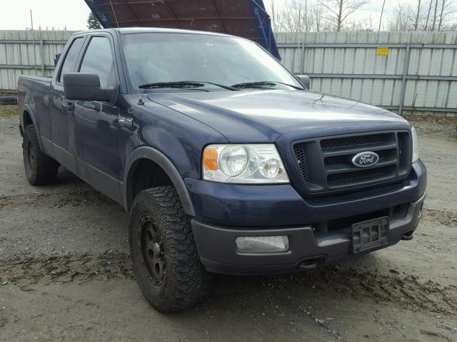 1FTPX14595NA37953 - 2005 FORD F150 BLUE photo 1