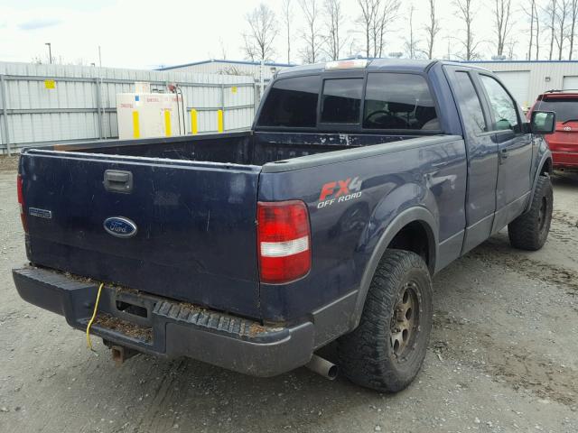 1FTPX14595NA37953 - 2005 FORD F150 BLUE photo 4