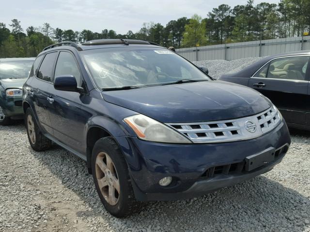 JN8AZ08W23W238179 - 2003 NISSAN MURANO SL BLUE photo 1