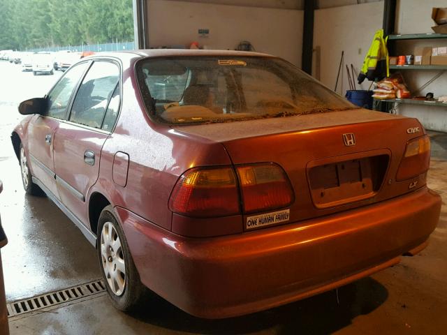 1HGEJ6670XL001394 - 1999 HONDA CIVIC LX RED photo 3