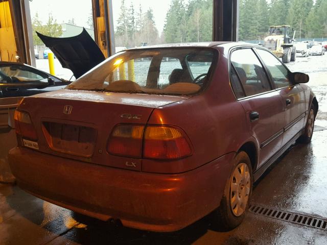 1HGEJ6670XL001394 - 1999 HONDA CIVIC LX RED photo 4